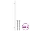 vidaXL Handvatten 10 st 320 mm roestvrij staal zilverkleurig