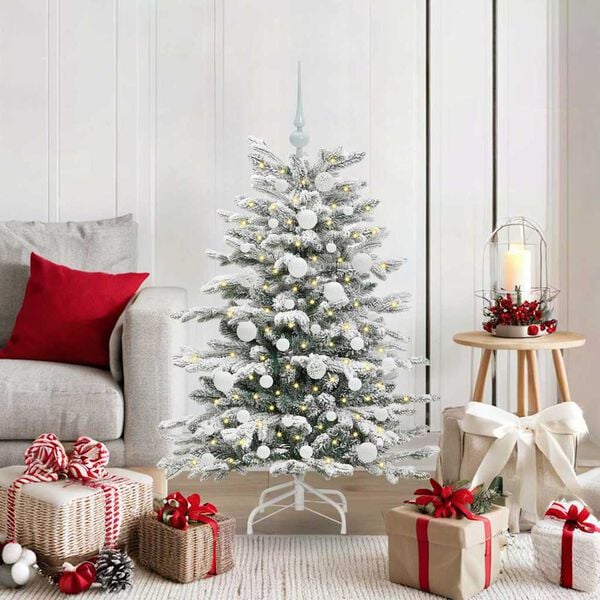 vidaXL Kunstmatige Inklapbare Kerstboom Wit 120 cm PE en PVC