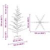 vidaXL Houten kerstboom met standaard Bruin 210 cm Massief grenenhout