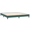 vidaXL Bed boxspring zonder matras 200x210 cm fluweel donkergroen