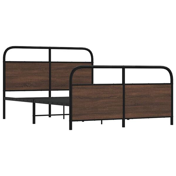 vidaXL Bedframe zonder matras bewerkt hout bruin eikenkleur 120x190 cm
