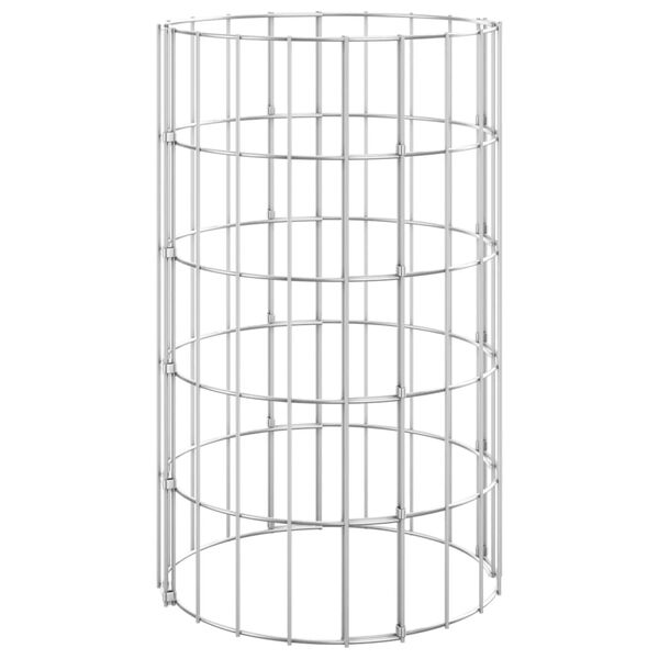vidaXL Gabion plantenbakken 3 st rond verhoogd Ø30x50 cm staal