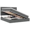 vidaXL LED Opslagbed met Matras Donkergrijs 160 x 200 cm Stof