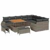 vidaXL Tuinbankenset 12 st Grijs poly rattan