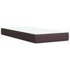 vidaXL Boxspring met matras stof donkerbruin 90x190 cm