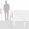 vidaXL Afrasteringspaal Grijs 10 x 0,8 m (25 mm gaas) Staal en PVC