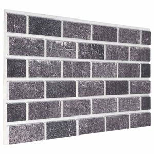 vidaXL Wandpanelen 10 st 100 x 50 cm Zwart en Grijs EPS-schuim