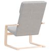 vidaXL Relaxstoel stof lichtgrijs