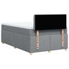 vidaXL Boxspring met matras stof lichtgrijs 120x200 cm