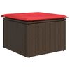 vidaXL 6-delige Loungeset met kussens poly rattan acacia bruin