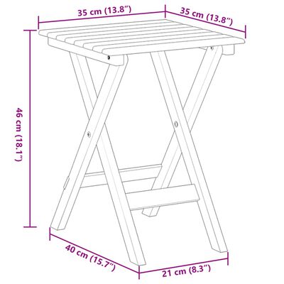 vidaXL Schommelstoelen 2 st met inklapbare tafel populierenhout zwart