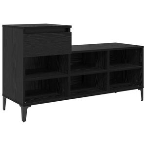 vidaXL Schoenenkast 102 x 36 x 60 cm Bewerkt hout Zwart eiken