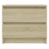 vidaXL Nachtkastjes 2 st 50x39x43,5 cm bewerkt hout sonoma eikenkleur