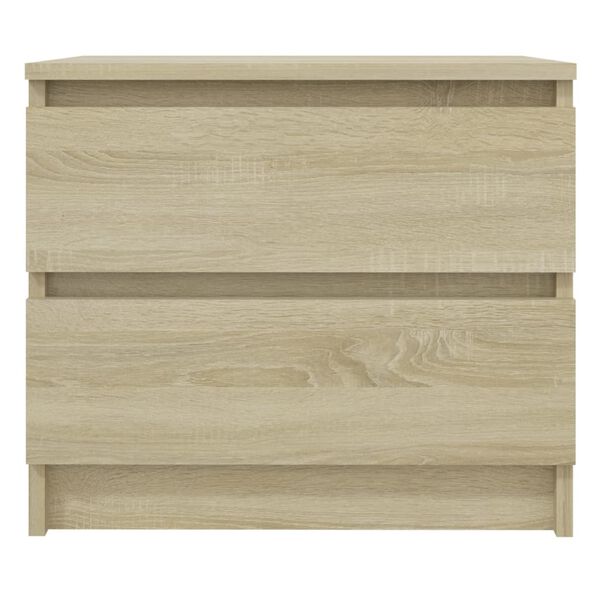 vidaXL Nachtkastjes 2 st 50x39x43,5 cm bewerkt hout sonoma eikenkleur