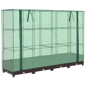 vidaXL Plantenbak verhoogd met kashoes 160x40x123 cm rattanlook
