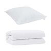 vidaXL Dekbed Set met kussen 2 pcs Wit Microfibre