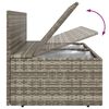 vidaXL 4-delige Loungeset met kussens poly rattan grijs