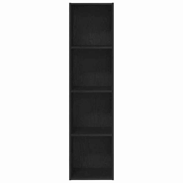 vidaXL Boekenkast met plank Zwart Eiken 143 x 30 x 36 cm Bewerkt hout