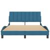 vidaXL Bedframe zonder matras "Hanko" fluweel blauw 140x200 cm