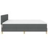 vidaXL Boxspringbed met matras Donkergrijs 200 x 200 cm Stof
