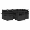 vidaXL Tuinbankenset 7 st Zwart poly rattan