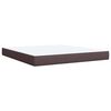 vidaXL Boxspring met matras stof donkerbruin 180x200 cm