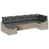 vidaXL Tuin Sofa Set 7 pcs Lichtgrijs 55 x 62 x 69 cm Poly riet