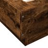 vidaXL Bedframe met LED-verlichting gerookt eikenkleurig 100x200 cm