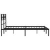 vidaXL Bedframe met hoofdbord metaal zwart 160x200 cm