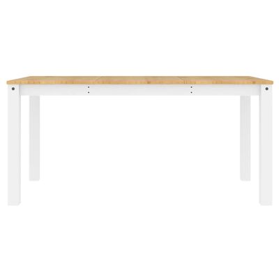 vidaXL Eettafel Panama 160x80x75 cm massief grenenhout wit