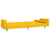 vidaXL Slaapbank 2-zits met voetenbank fluweel geel