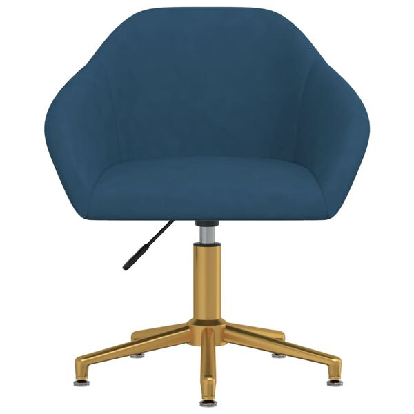 vidaXL Eetkamerstoelen draaibaar 6 st fluweel blauw