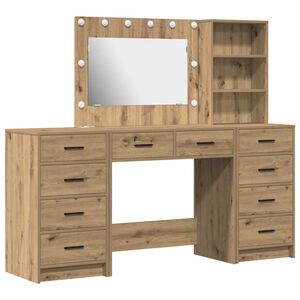 vidaXL Plafondtafel 3 st Artisan Eiken 78,5 x 41 x 135 cm Bewerkt hout