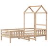 vidaXL Bedframe met huisje massief grenenhout 90x190 cm