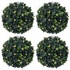 vidaXL Kunstbuxusballen met LED-verlichting 4 st 12 cm groen