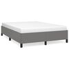 vidaXL Bedframe zonder matras donkergrijs 137x190 cm stof