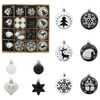 vidaXL Kerstbal Set 40 st Zwart en Wit &Oslash; 6 cm Kunststof
