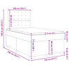 vidaXL Boxspring met matras fluweel roze 120x200 cm