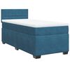 vidaXL Boxspring met matras fluweel blauw 90x200 cm