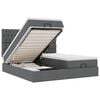 vidaXL Ottoman bed met matrassen en LED's 160x200cm stof donkergrijs