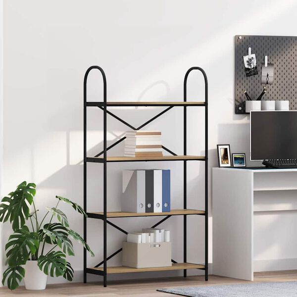 vidaXL Boekenkast Artisan Eiken 80 x 30 x 146 cm Bewerkt hout