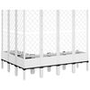 vidaXL Plantenbak met latwerk 160x120x142 cm polypropeen wit