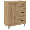 vidaXL Dressoir Artisan Eik 69,5 x 34 x 90 cm Geconstrueerd hout