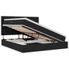 vidaXL Opslag bed met matras met hoofdeinde Zwart 160 x 200 cm Stof