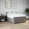 vidaXL Boxspring met matras stof taupe 140x190 cm