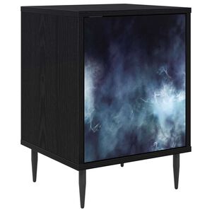 vidaXL Nachtkastje RAALTE Zwart eiken 36 x 33 x 51 cm Bewerkt hout