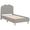 vidaXL Peuterbedframe met hoofdbord Lichtgrijs 70 x 140 cm Schapenstof
