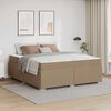 vidaXL Bedframe met matras Cappuccino 180 x 200 cm Stof