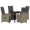 vidaXL Tuin eettafelset 5 st Beige poly rattan