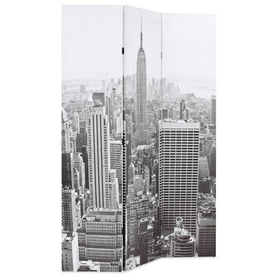 vidaXL Kamerscherm New York bij daglicht 120x170 cm zwart en wit